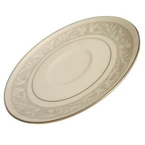 Imperial China W Dalton Whitney 5671 Saucer Set of 2 Gray Silver Scroll